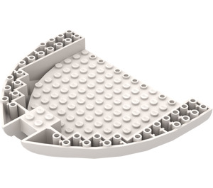 LEGO White Boat Bow Hull 16 x 14 x 2 (64651)