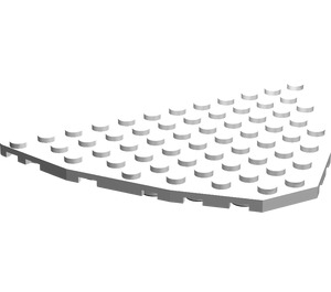 LEGO White Boat Bow Plate 12 x 8 (47405)