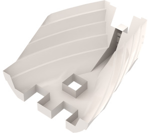 LEGO Blanco Barco Stern 12 x 14 x 5.3 Hull En el exterior (6052 / 75047)