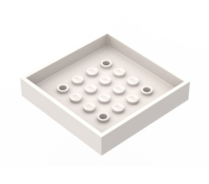 LEGO Blanco Caja 6 x 6 Parte inferior