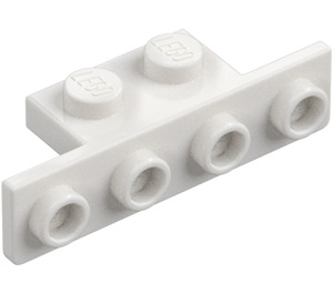 LEGO Blanc Support 1 x 2 - 1 x 4 avec coins arrondis (2436 / 10201)