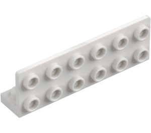 LEGO Hvit Brakett 1 x 6 med Plate 2 x 6 Opp (5090)