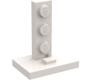 LEGO Bílá Konzola 2 x 3 s 1 x 3 Vlak Signál Stand (4169)