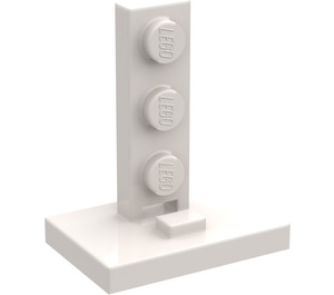 LEGO Weiß Halterung 2 x 3 mit 1 x 3 Zug Signal Stand (4169)