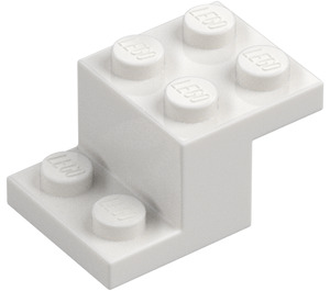 LEGO hvid Beslag 2 x 3 med Plade og Step med Bund Knops Holder (73562)