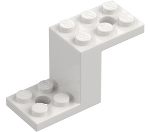 LEGO Bílá Konzola 2 x 5 x 2.3 a vnitřní držák cvočků (28964 / 76766)