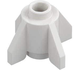 LEGO White Brick 1 x 1 Round with Fins (4588 / 52394)