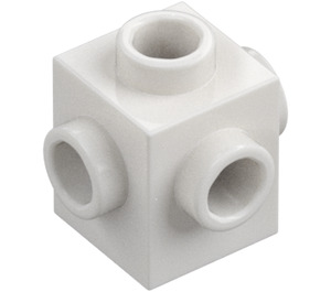 LEGO Bianco Mattoncino 1 x 1 con Bottoncini su Quattro Lati (4733)