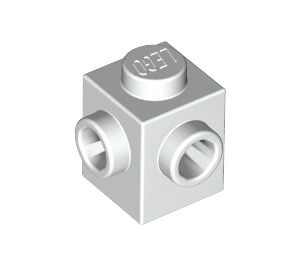 LEGO White Brick 1 x 1 with Two Studs on Adjacent Sides (26604)
