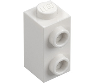 LEGO Weiß Stein 1 x 1 x 1.6 mit Zwei Seitennoppen (32952)