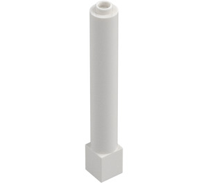 LEGO White Brick 1 x 1 x 6 Round with Square Base (43888)