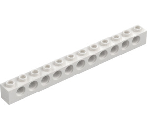 LEGO White Brick 1 x 12 with Holes (3895)