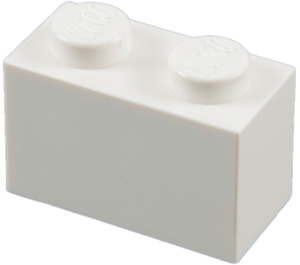 LEGO Wit Steen 1 x 2 met buis aan de onderzijde (3004 / 93792)