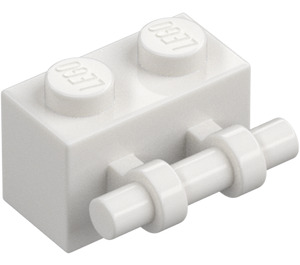 LEGO Wit Steen 1 x 2 met Handvat (30236)