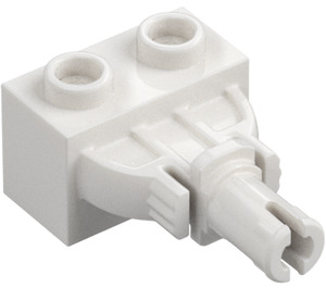 LEGO White Brick 1 x 2 with Pin and Reinforcement (4920)