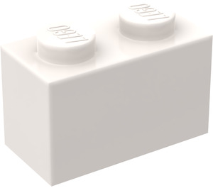 LEGO White Brick 1 x 2 without Bottom Tube (3065 / 35743)