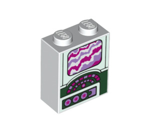 LEGO blanc Brique 1 x 2 x 2 avec Screen, Scale et Buttons avec porte-goujon intérieur (3245 / 29863)