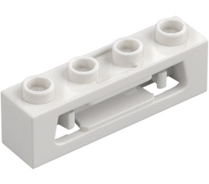 LEGO Bílá Kostka 1 X 4 Disk Shooter Projectile Launcher (16968 / 63783)