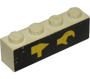 LEGO Blanco Ladrillo 1 x 4 con Garage Tools (3010)