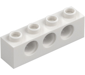 LEGO Vit Kloss 1 x 4 med Hål (3701)