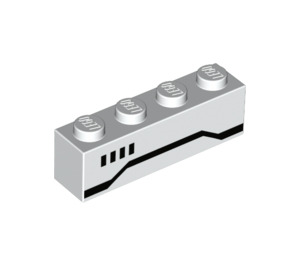 LEGO blanc Brique 1 x 4 avec Horizontal line (3010 / 36439)