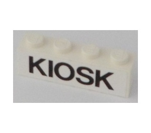 LEGO Bílá Kostka 1 x 4 s "KIOSK"  Samolepka (3010)