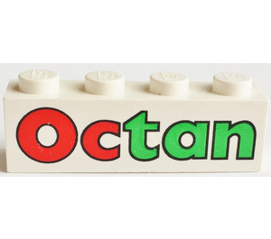 LEGO Wit Steen 1 x 4 met Octan (3010)