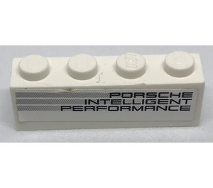 LEGO Wit Steen 1 x 4 met "Porsche Intelligent Performance" - Rechtsaf Sticker (3010)