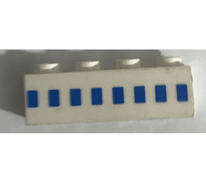 LEGO White Brick 1 x 4 with Windows Sticker (3010)
