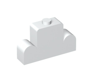 LEGO White Brick 1 x 4 x 2 with Centre Stud Top (4088)