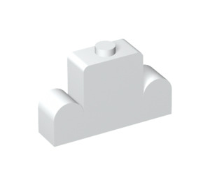 LEGO Bianco Mattoncino 1 x 4 x 2 con Centre Bottoncino Superiore (4088)