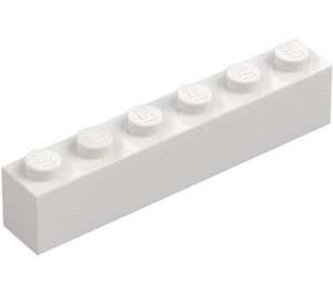 LEGO Бяло Тухла 1 x 6 (3009 / 30611)