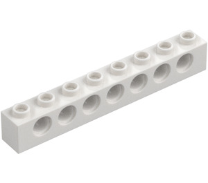 LEGO Biały Cegła 1 x 8 z Dziury (3702)