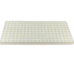 LEGO White Brick 10 x 20 without Bottom Tubes, with 4 Side Supports and '+' Cross Support (Early Baseplate)
