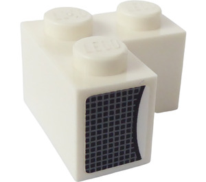 LEGO blanc Brique 2 x 2 Coin avec Airvents La gauche Autocollant (2357)