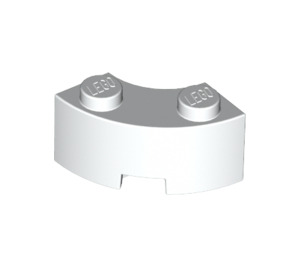 LEGO Weiß Backstein 2 x 2 Runden Ecke mit Bolzenkerbe und verstärkter Unterseite (85080)