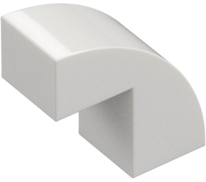 LEGO White Brick 2 x 2 Round Quarter Circle (5906)