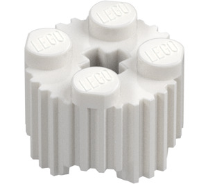 LEGO Blanco Ladrillo 2 x 2 Circular con Rejilla (92947)