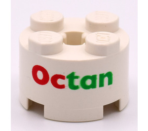 LEGO Weiß Backstein 2 x 2 Runden mit Octan (3941)