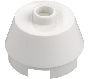 LEGO White Brick 2 x 2 Round with Sloped Sides (98100)