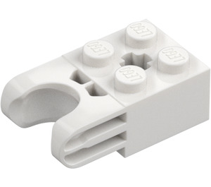 LEGO White Brick 2 x 2 with Ball Joint Socket (67696)