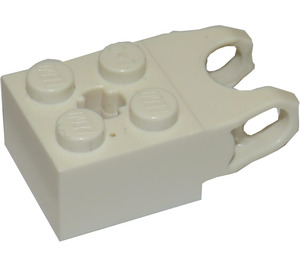 LEGO Bianco Mattoncino 2 x 2 con Innesto a sfera e Axlehole (Presa rinforzata ampia) (62712)