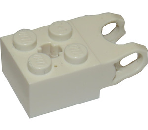 LEGO White Brick 2 x 2 with Ball Socket and Axlehole (Wide Reinforced Socket) (62712)