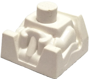 LEGO Weiß Backstein 2 x 2 mit Driver und Neck Stud (41850)