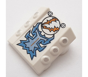 LEGO blanc Brique 2 x 2 avec Flanges et Pistons avec Bleu Frost (30603)