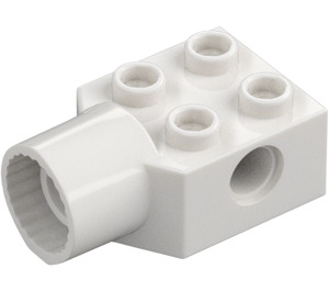 LEGO Bianco Mattoncino 2 x 2 con Foro e Giunto di rotazione Presa (48169 / 48370)