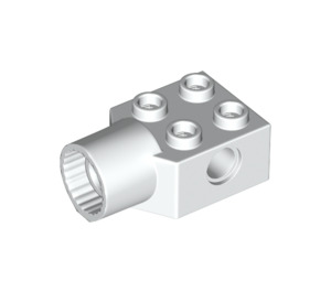 LEGO Weiß Backstein 2 x 2 mit Loch und Rotation Joint Socket (48169 / 48370)