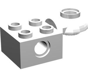 LEGO blanc Brique 2 x 2 avec Horizontal Rotation Joint (48170 / 48442)