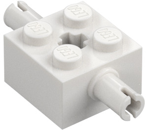 LEGO White Brick 2 x 2 with Pins and Axlehole (30000 / 65514)