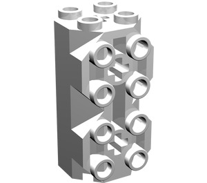 LEGO White Brick 2 x 2 x 3.3 Octagonal With Side Studs (6042)